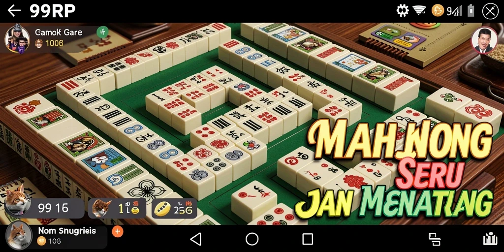 Tangkapan layar utama 99RP menampilkan gameplay Mahjong yang menegangkan.