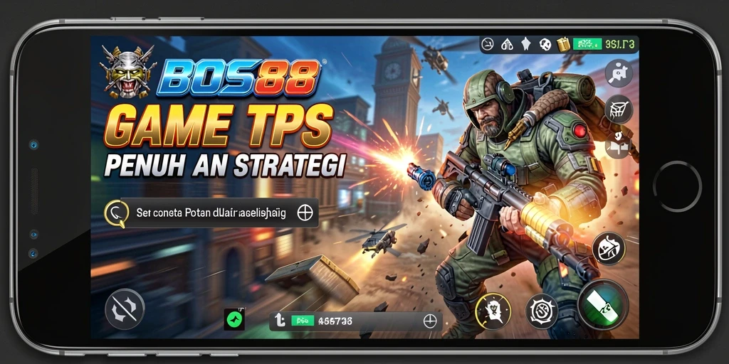 Screenshot utama BOS88 menampilkan aksi mendebarkan dalam gameplay TPS.