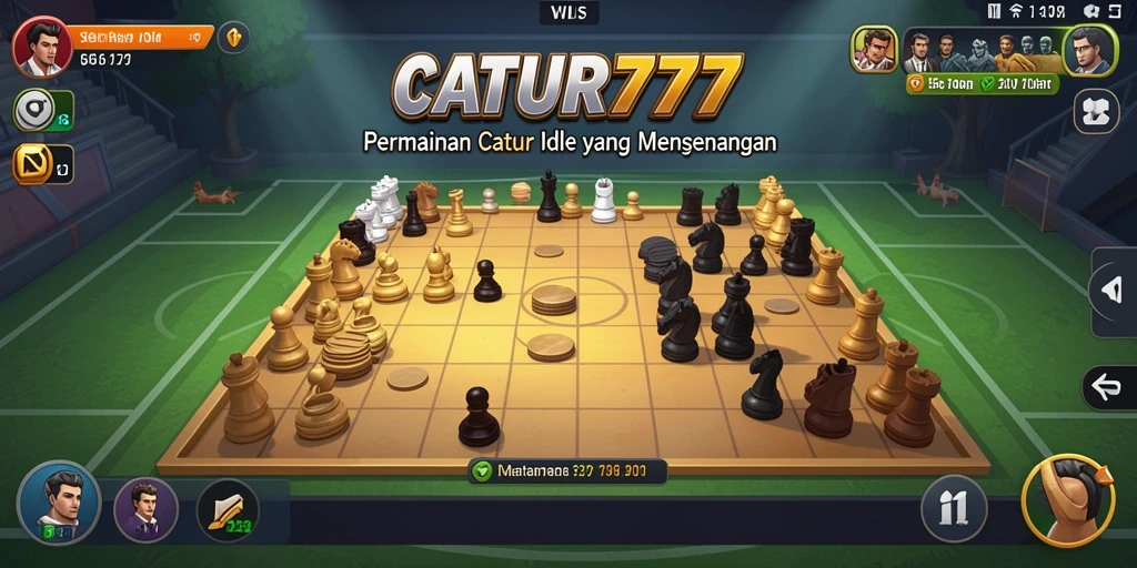 Tampilan menarik dari gameplay catur di CATUR777 yang memikat.