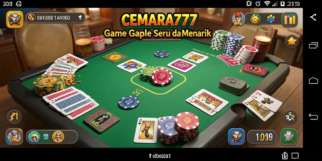 Tampilan gameplay seru yang menampilkan permainan Gaple.