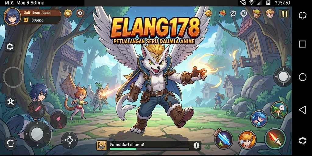 Tangkapan layar dari gameplay seru ELANG178 dengan karakter anime.