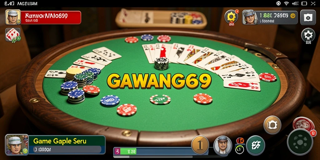 Tampilan screenshot GAWANG69 menampilkan gameplay Gaple yang menarik.