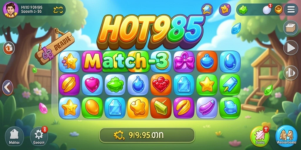 Tampilan gameplay HOT985 yang seru dan penuh warna.