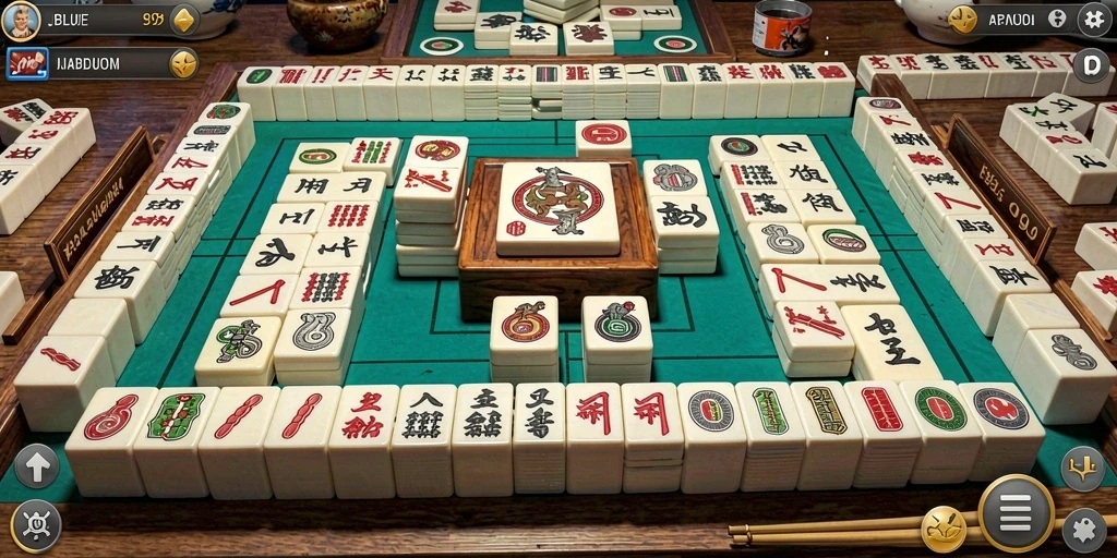 Tangkapan layar JTBLUE menampilkan gameplay Mahjong yang mendebarkan.