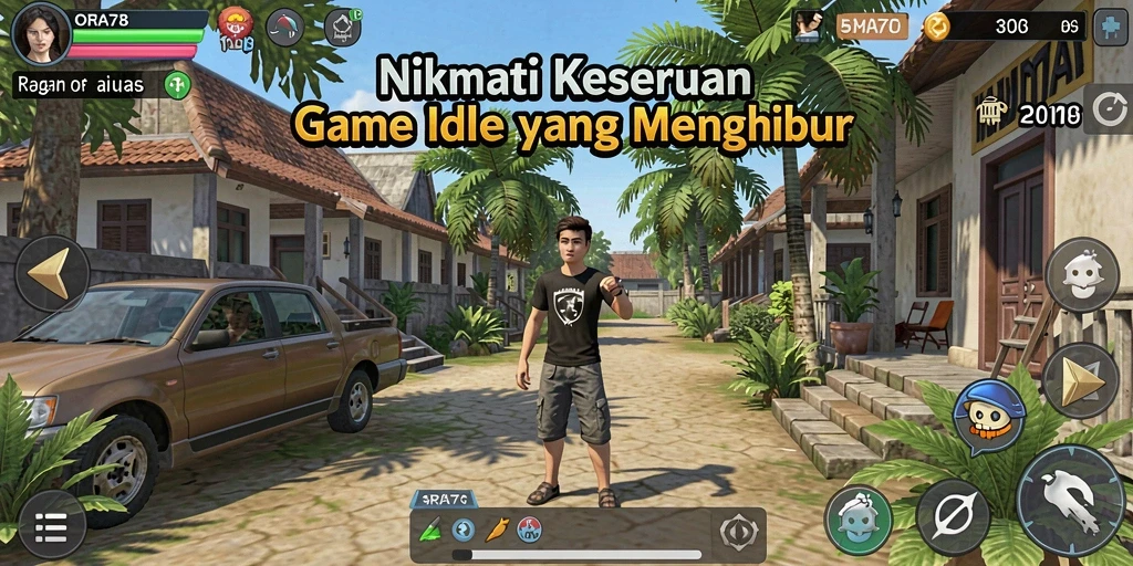 Tampilan gameplay ORA78 yang menyenangkan dan penuh warna.