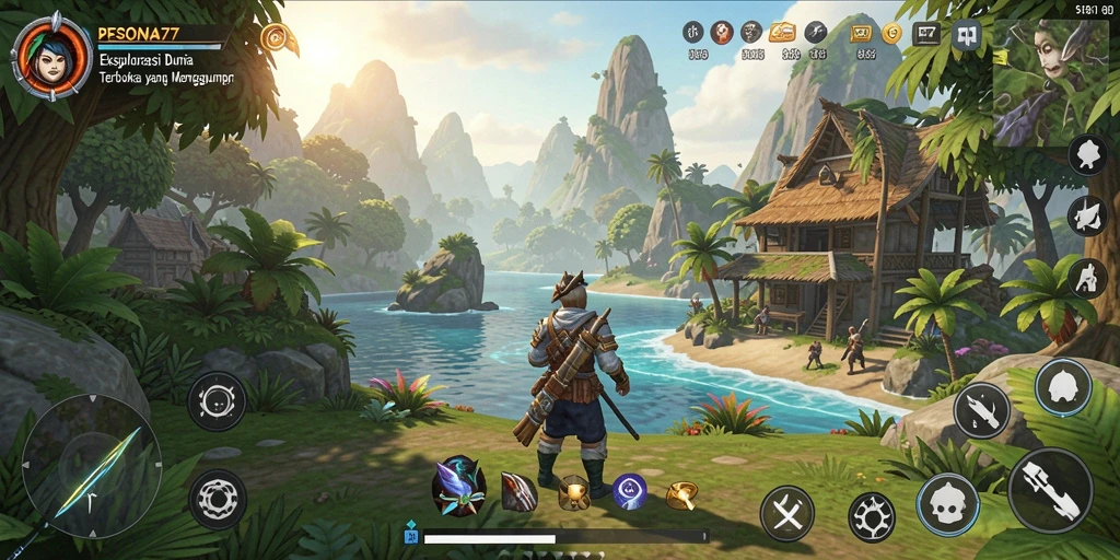 Tampilan gameplay <strong>PESONA77</strong> yang memukau di dunia terbuka.
