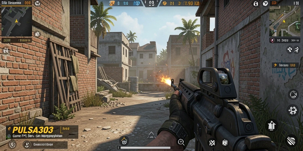 Gameplay PULSA303 menunjukkan aksi menembak yang mendebarkan di medan perang.