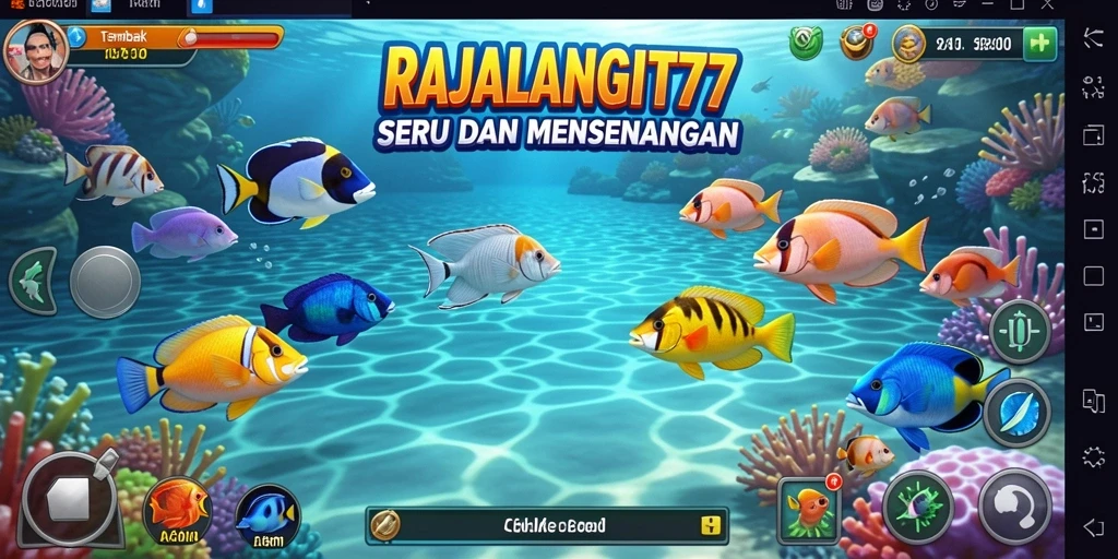 Tampilan bermain Tembak Ikan yang seru dan menarik di RAJALANGIT77.