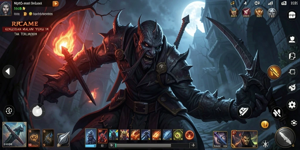 Gameplay menegangkan RPGAME yang penuh dengan kegelapan dan ketegangan.