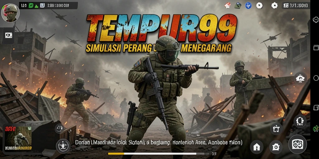 Tampilan gameplay TEMPUR99 yang menegangkan dan mendebarkan.