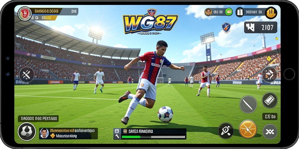 Screenshot gameplay seru dari WG87 yang menunjukkan aksi olahraga.