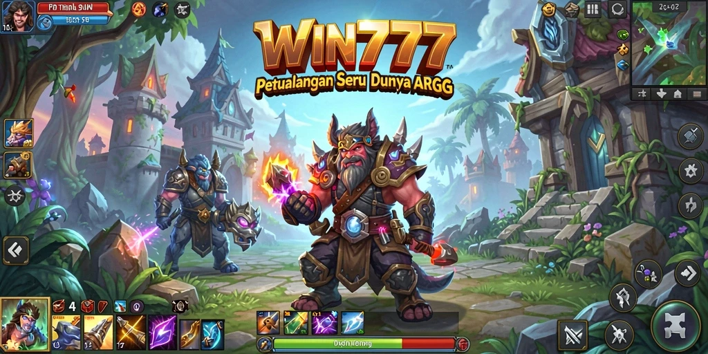 Tampilan gameplay epik dari WIN777 dengan karakter ARPG yang menawan.