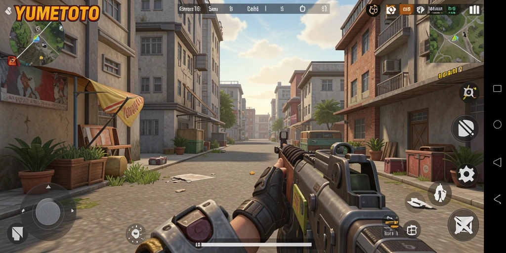 Tangkapan layar YUMETOTO menampilkan aksi seru dalam gameplay TPS.